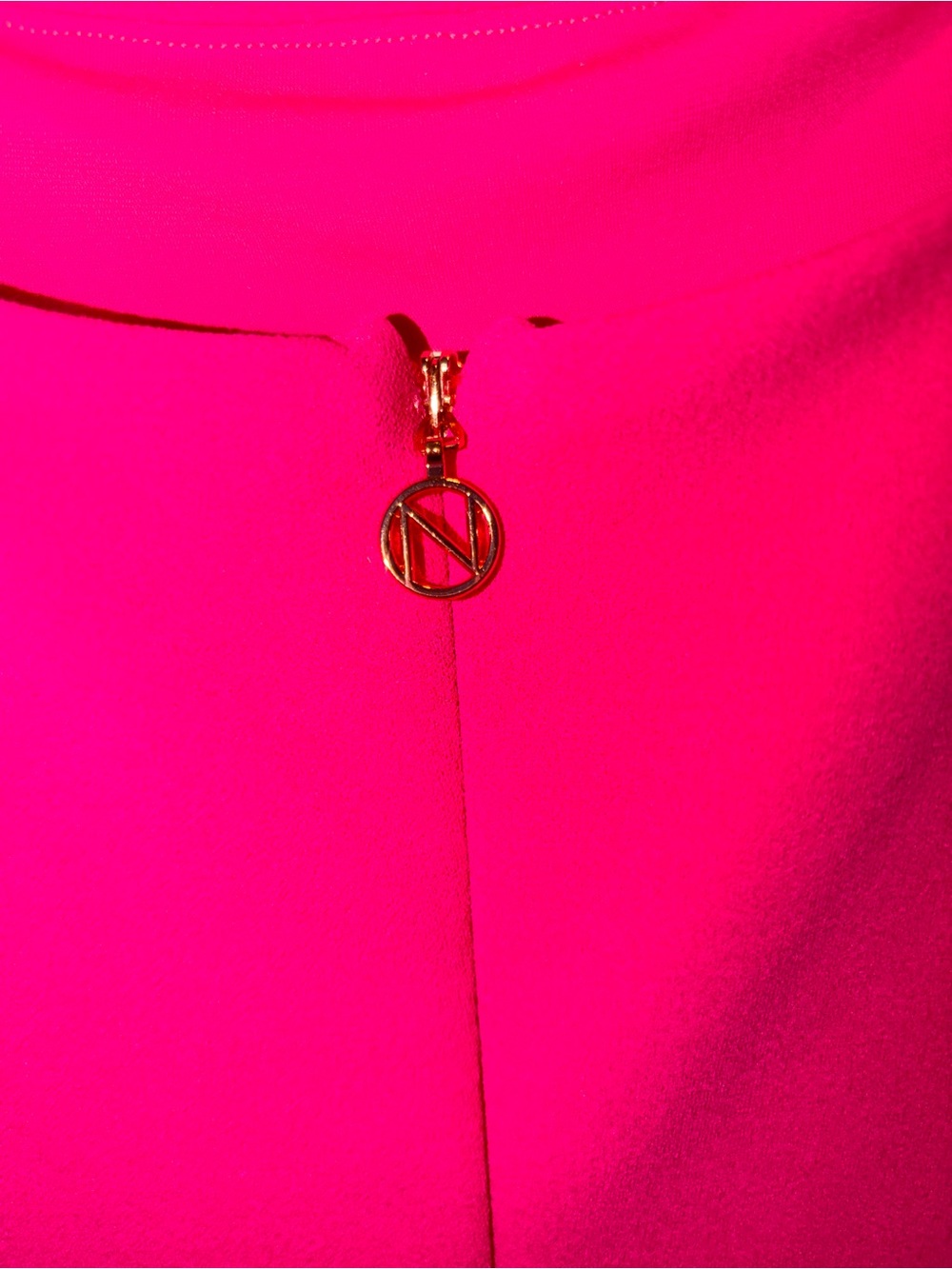 Nookie Hot Pink Midi Bodycon Square Neck Dress - Picture 4 of 4